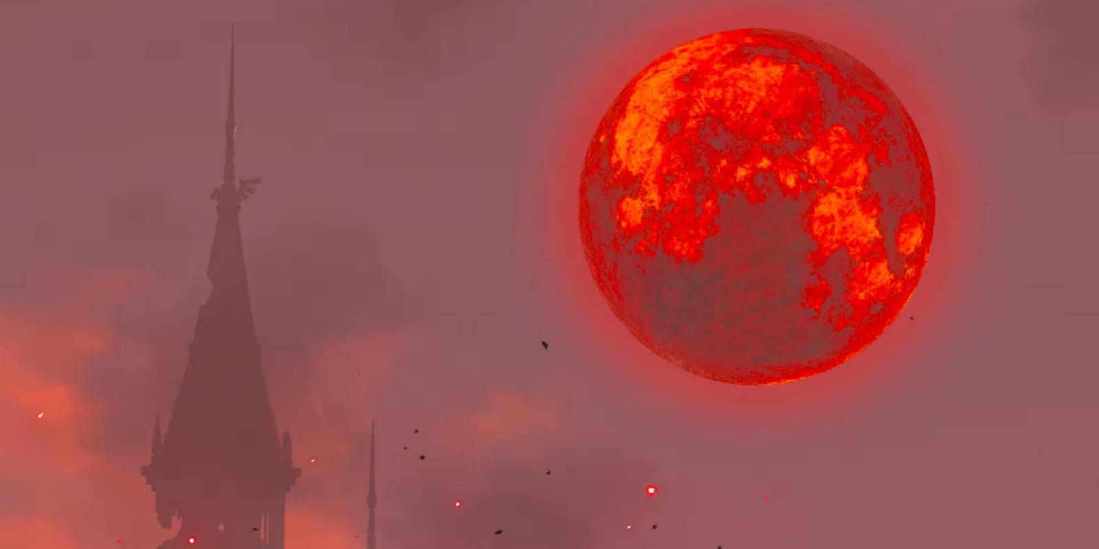 A blood moon from The Legend of Zelda: Tears of the Kingdom