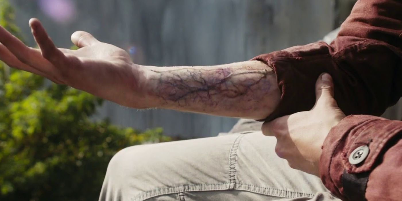 A hand infected by the Flare Virus in Maze Runner Death Cure