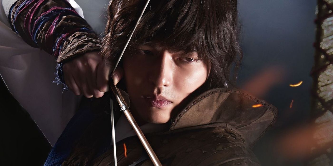 A man drawing his bow in Rebel K-drama