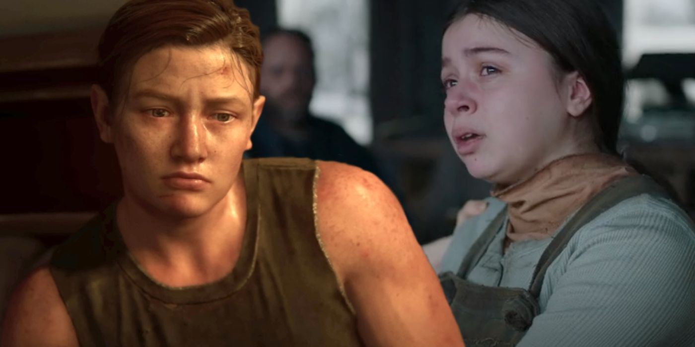 Hannah crying in Last of Us episode 8 next to Abby from Last of Us Part II