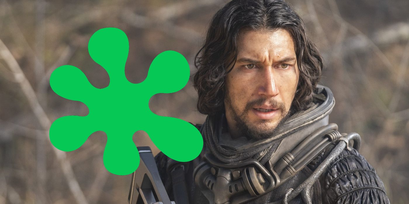 Adam Driver in 65 with Rotten Tomatoes Splat