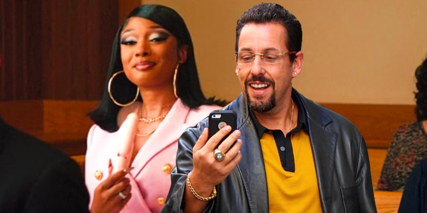 Adam Sandler from Uncut Gems and Megan Thee Stallion from She-Hulk in a special photo
