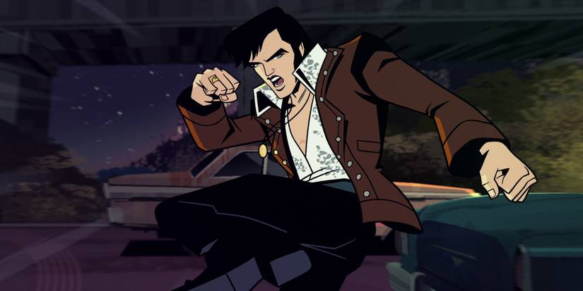 Agent Elvis in a fight.