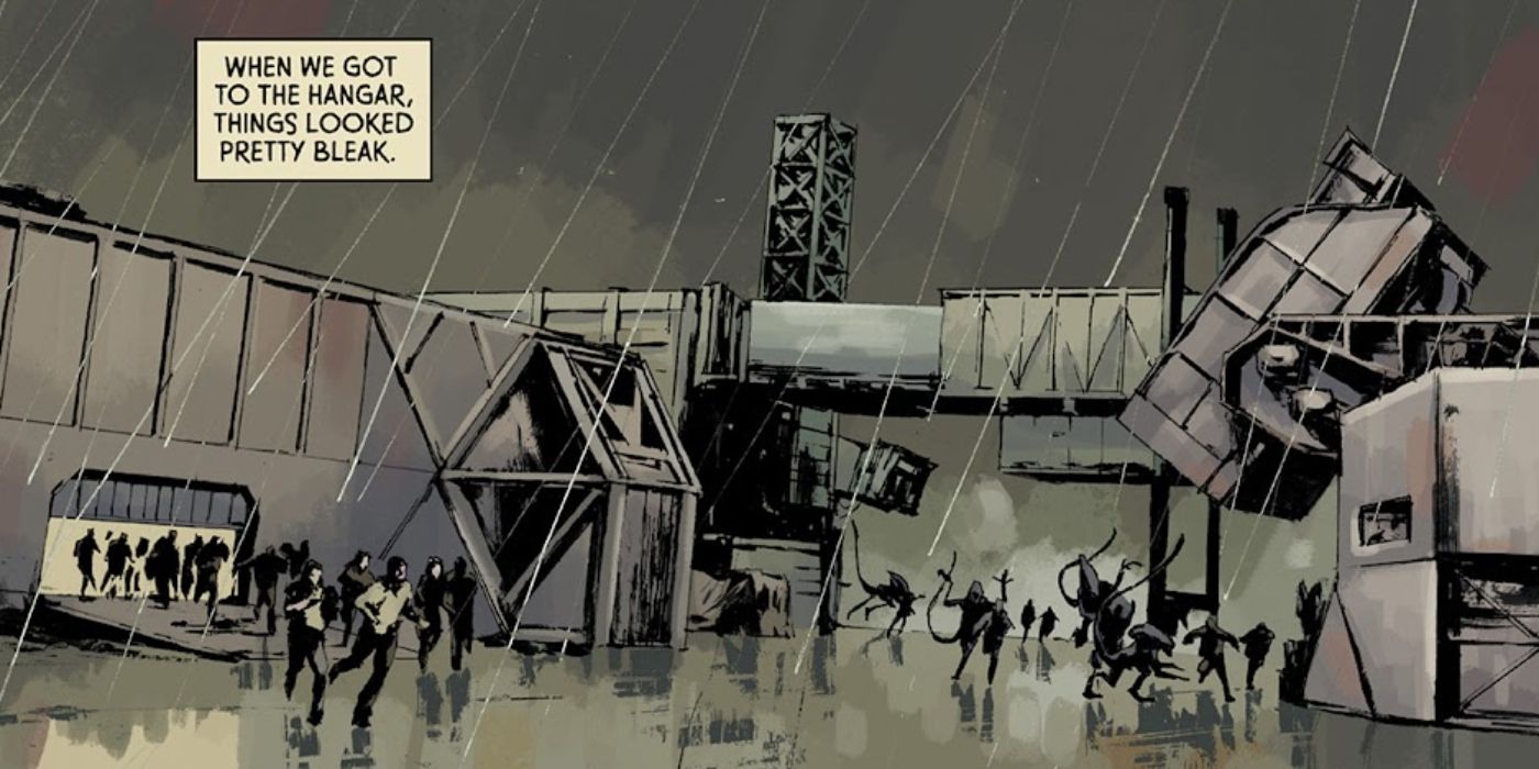Aliens attack on Hadley&rsquo;s Hope.
