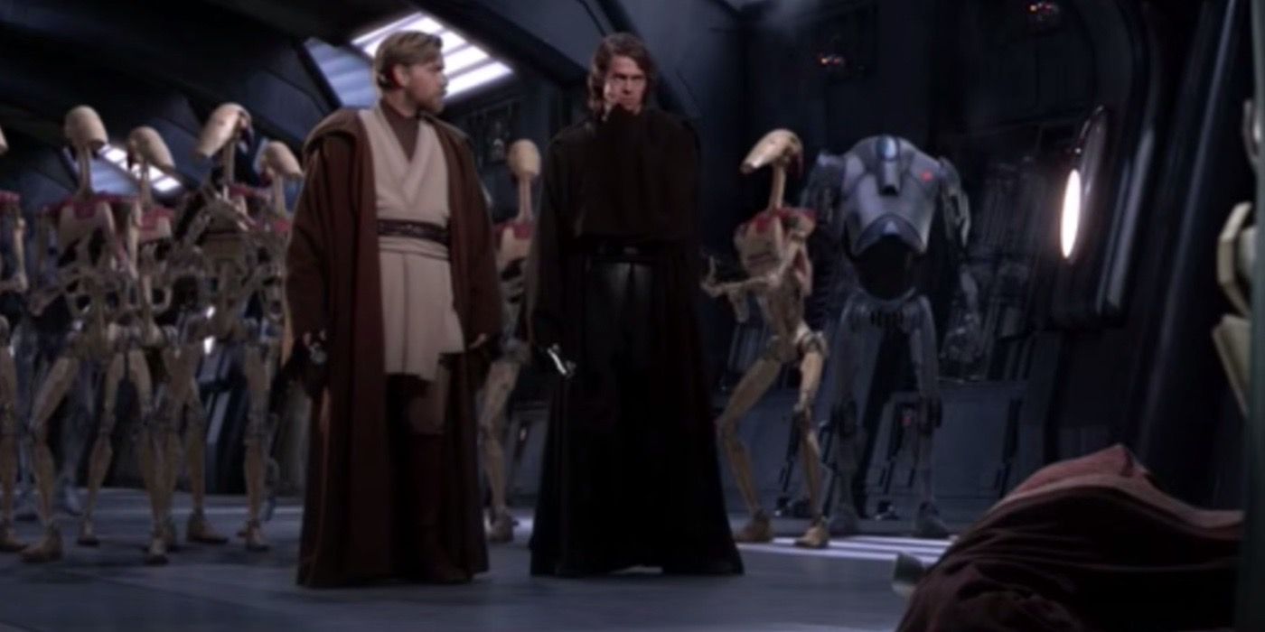 Anakin Obi-Wan using sign language Revenge of the Sith deleted scene