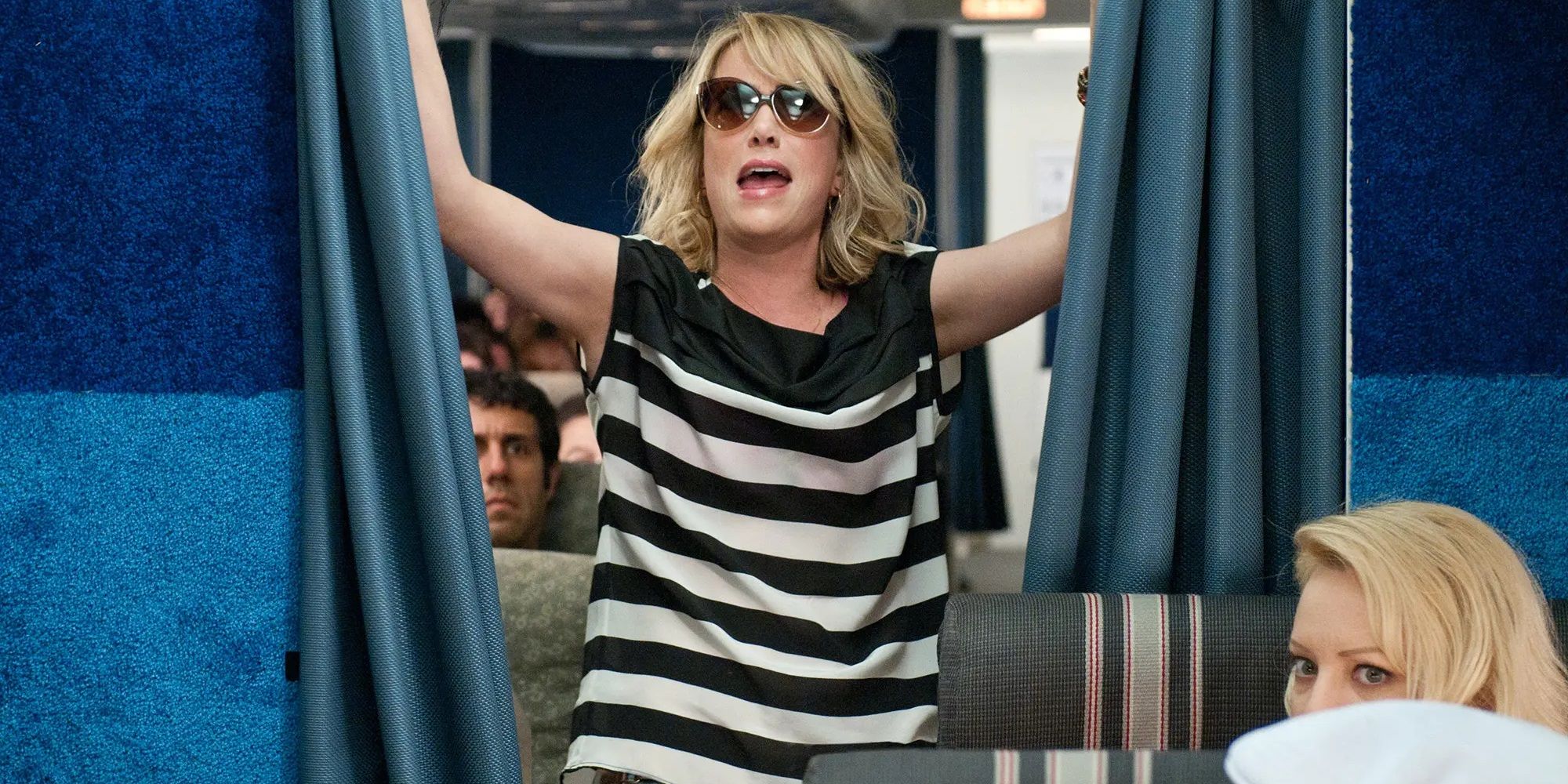 Annie on the plane in Bridesmaids