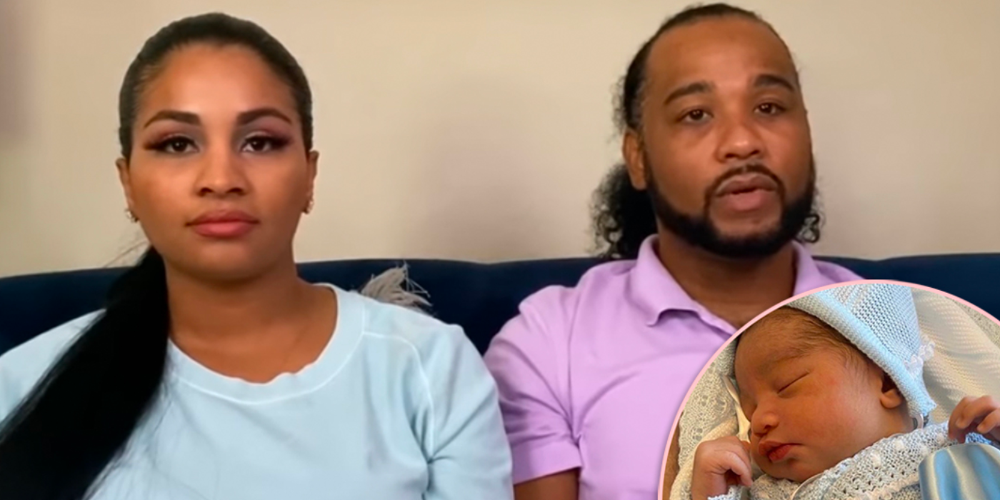 Anny Robert Adriel Baby Died In 90 Day Fiance inset of infant and shot of couple