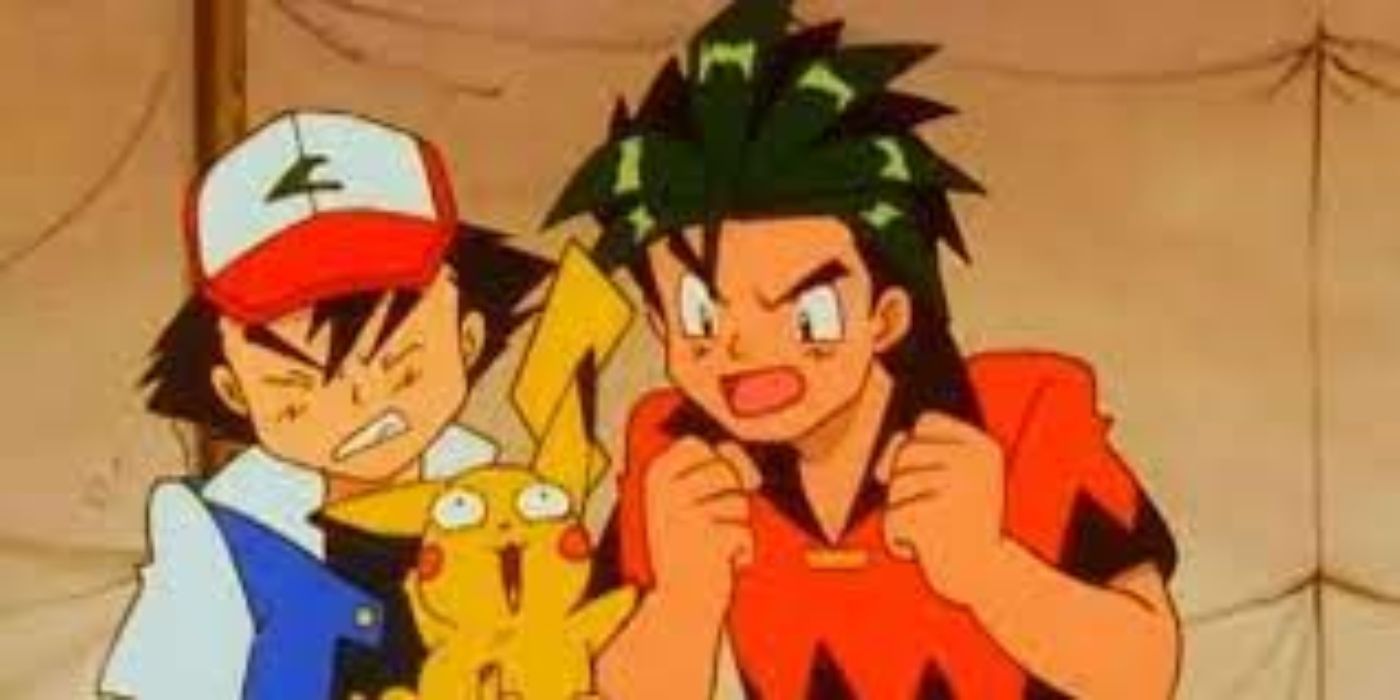 Ash fights with AJ in Pokémon.