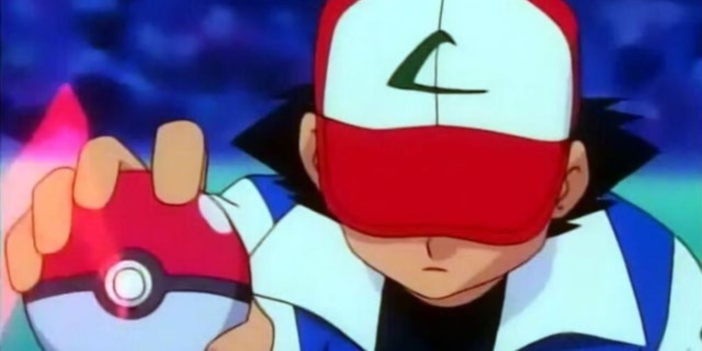 Pokémon&rsquo;s Ash using a Pokéball.