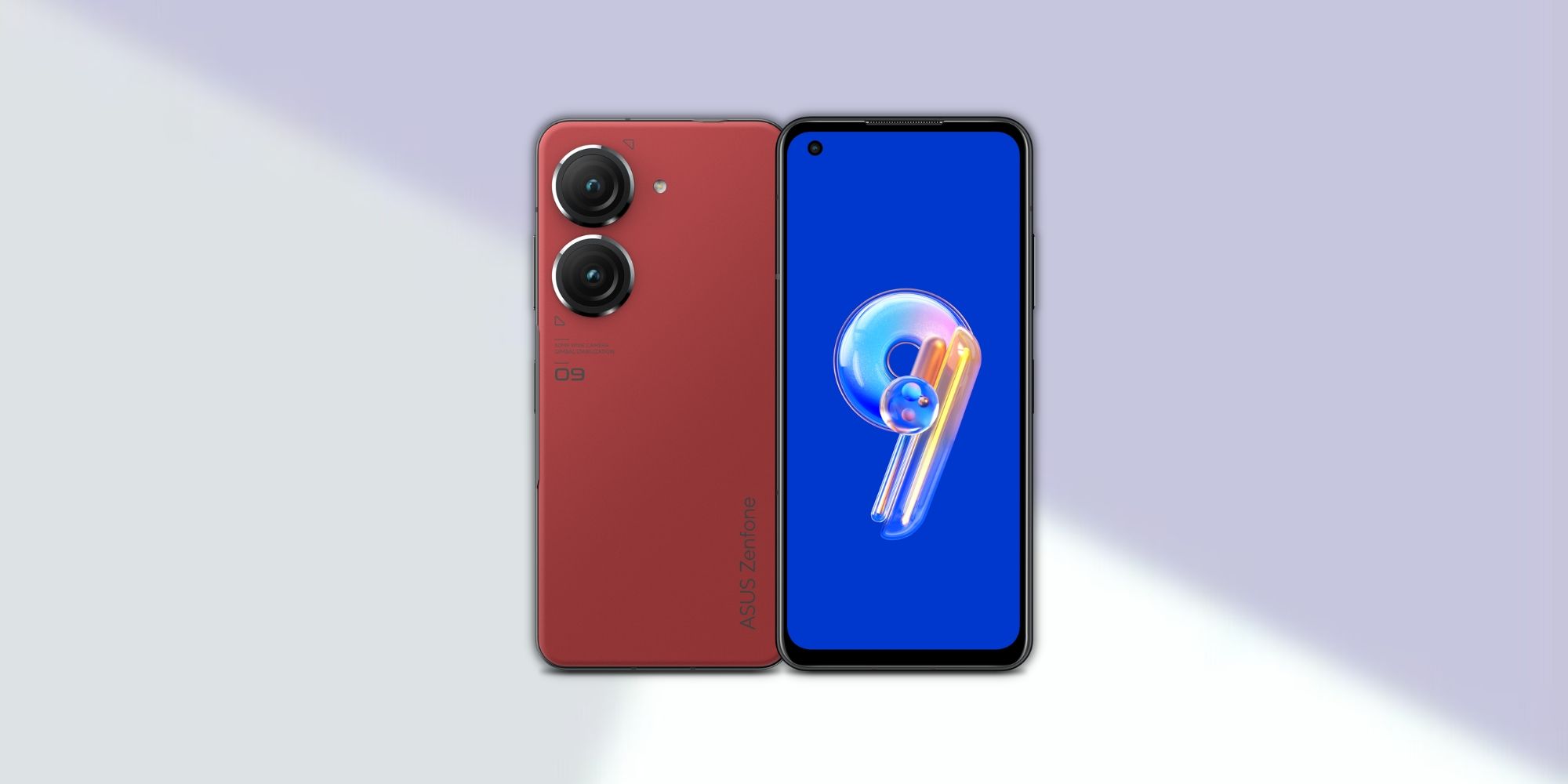 Image of the Asus Zenfone 9 in red color