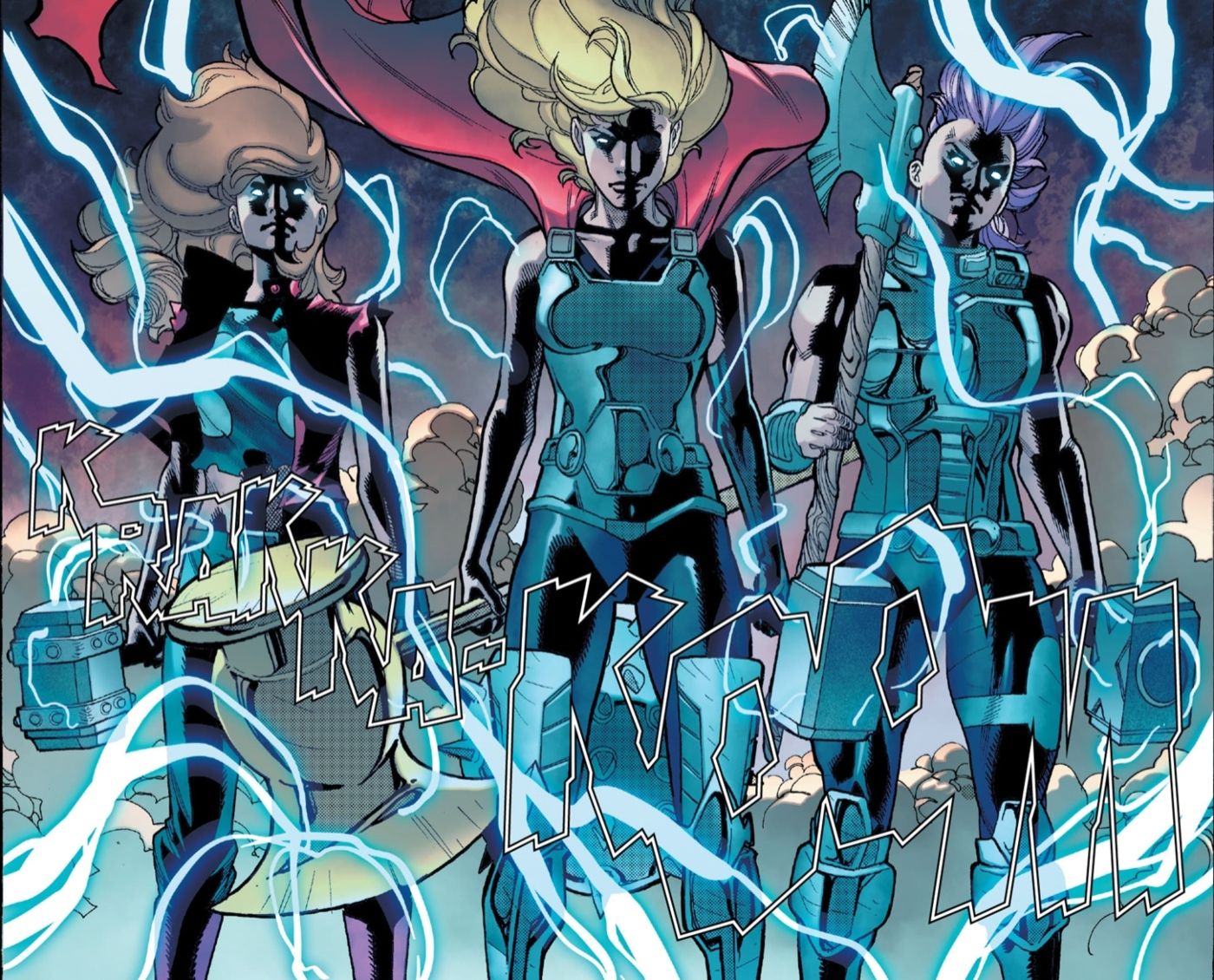 Avengers' Goddesses of Thunder worthy of Mjolnir.