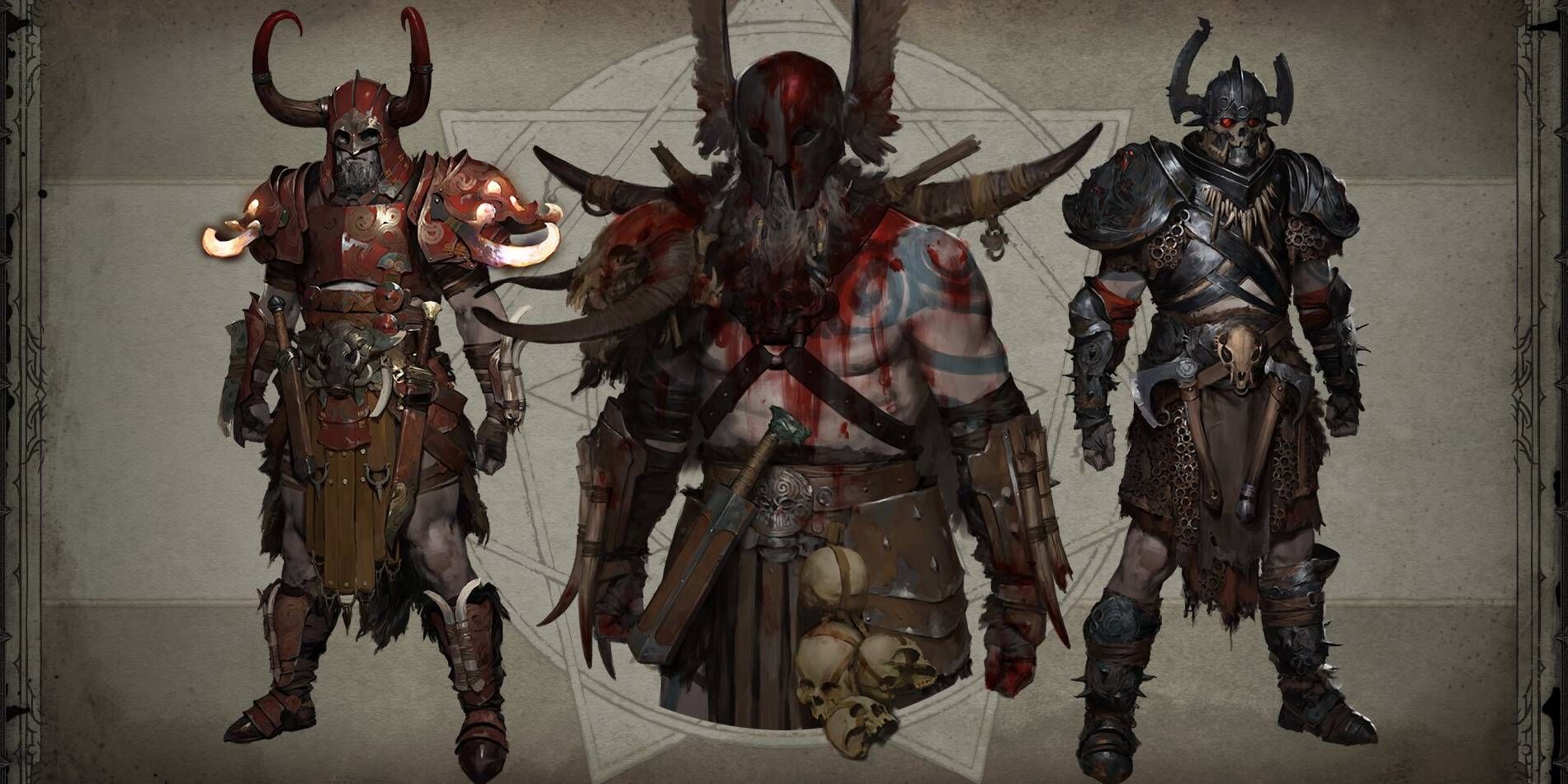 Diablo 4 Beta Barbarian Transmog Options for Gear Appearance with New Items Found from Loot