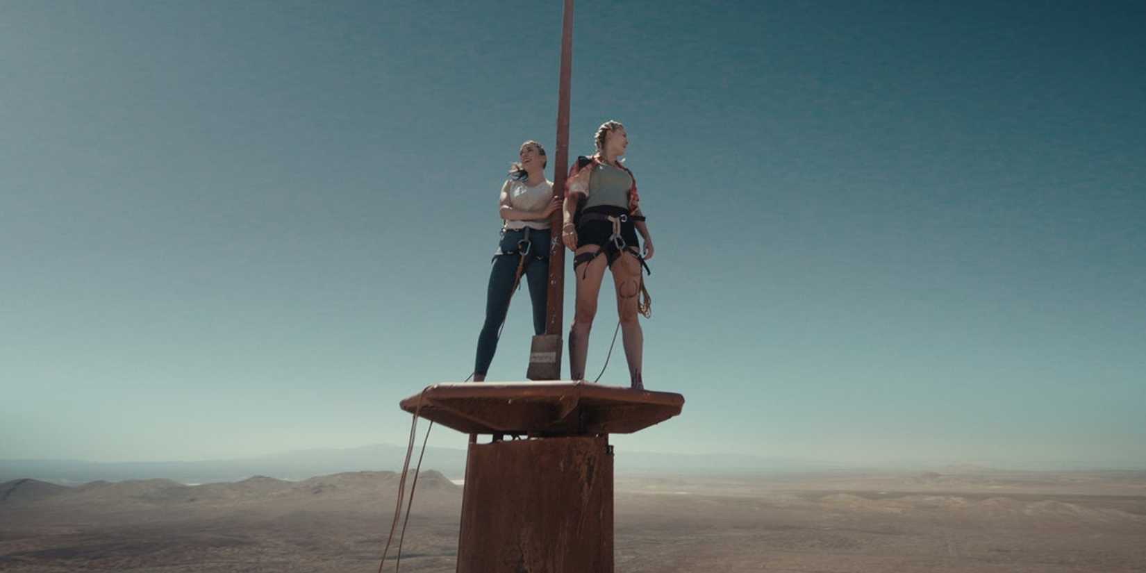 Becky and Hunter on the tower in Fall