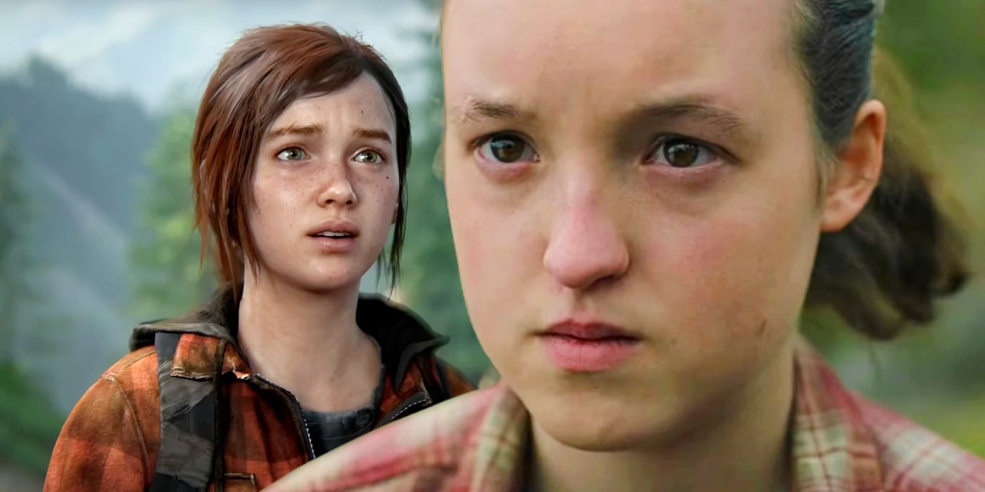 Custom image of Ellie from The Last of Us game and Bella Ramsey as Ellie in HBO's The Last of Us.