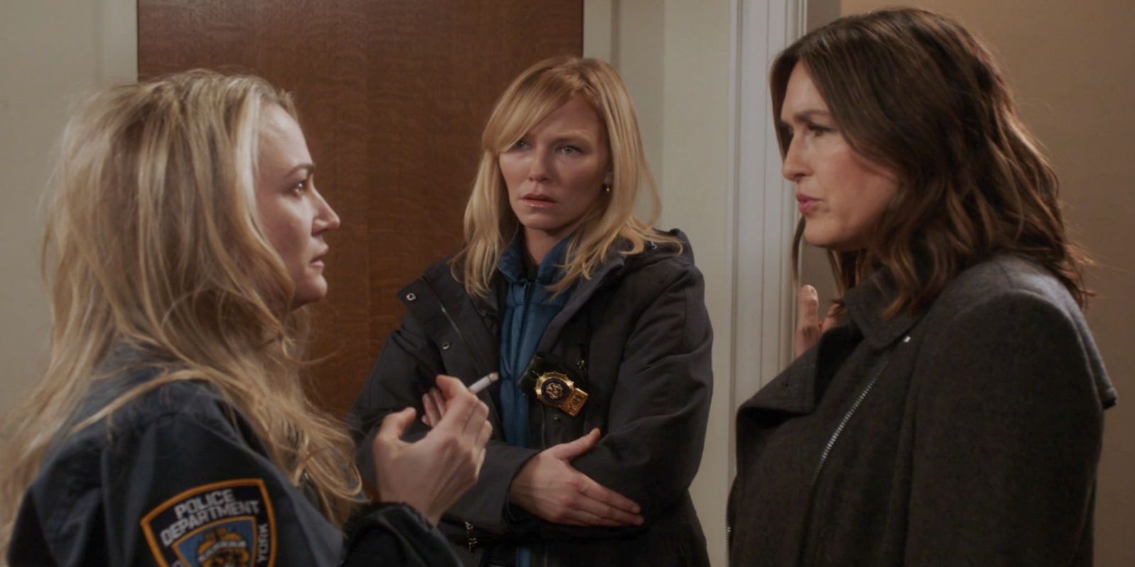 Benson and Rollins with victim in Law &amp; Order: SVU