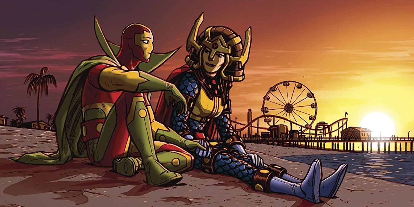 The Big Bad y Mr. Miracle se sientan en la orilla de DC Comics