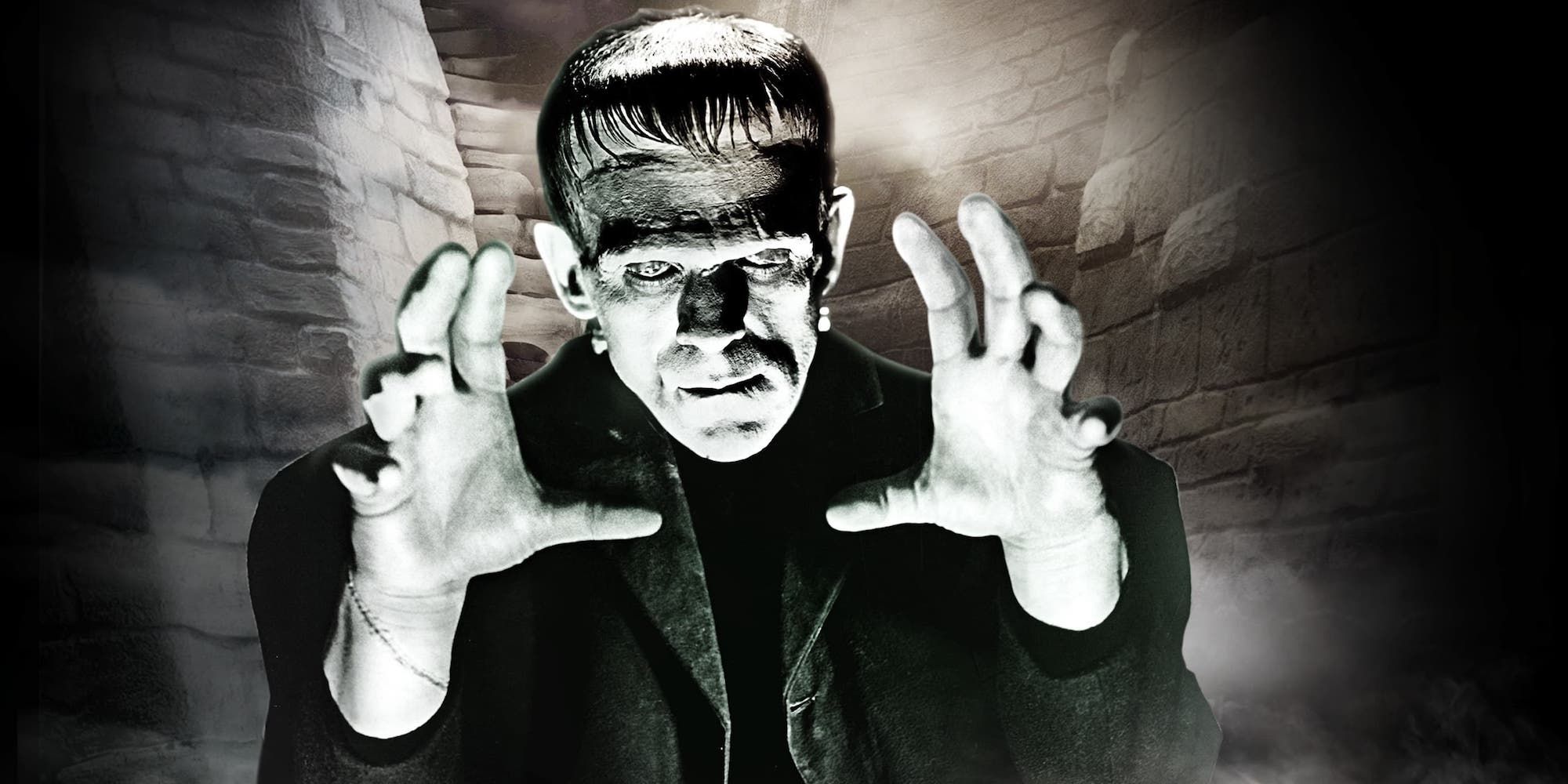 Boris Karloff as Frankenstein Reaching Toward the Camera