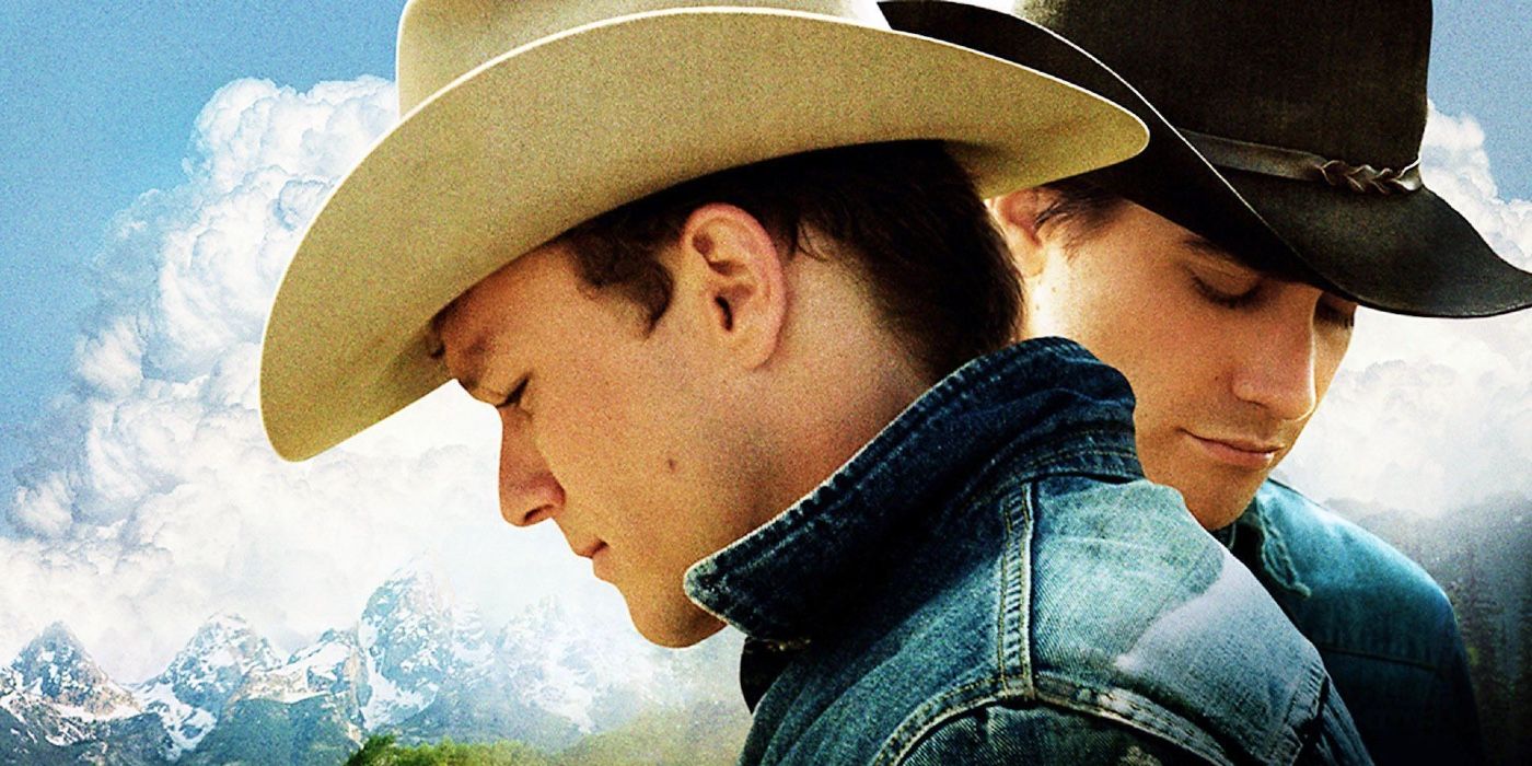 Brokeback mountain movie poster with Heath Ledger and Jake Gyllenhaal