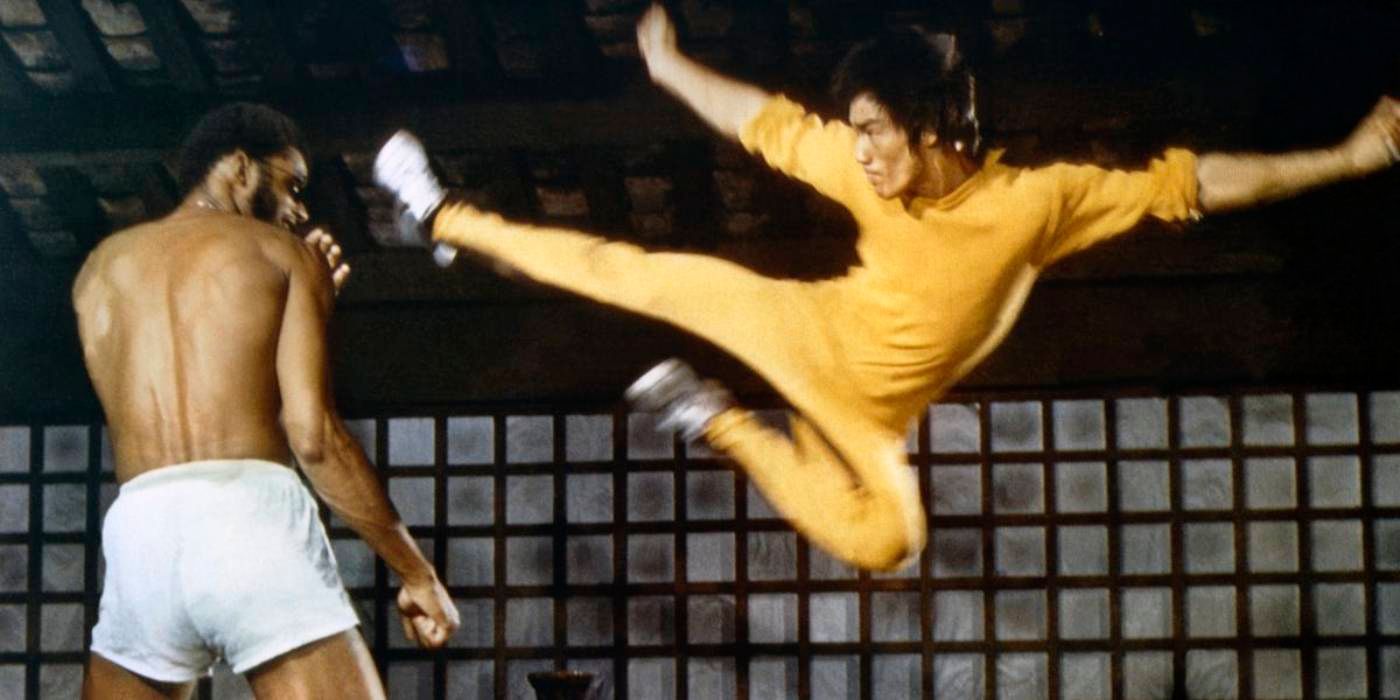 Bruce Lee and Kareem Abdul Jabbar in Game of Death pic
