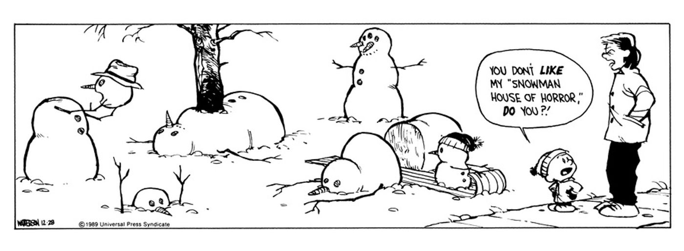 Calvin's Snowman House of Horror
