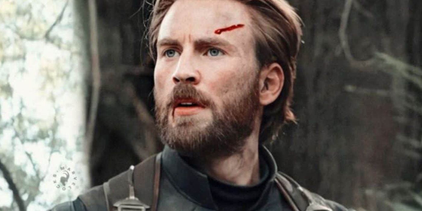 Captain America with a beard in Avengers Endgame