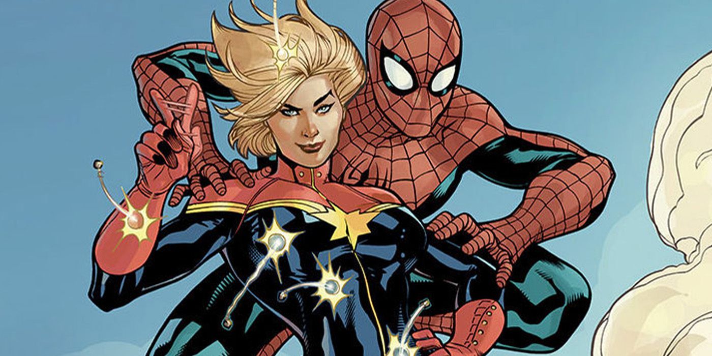 captain marvel and spider-man in marvel comics
