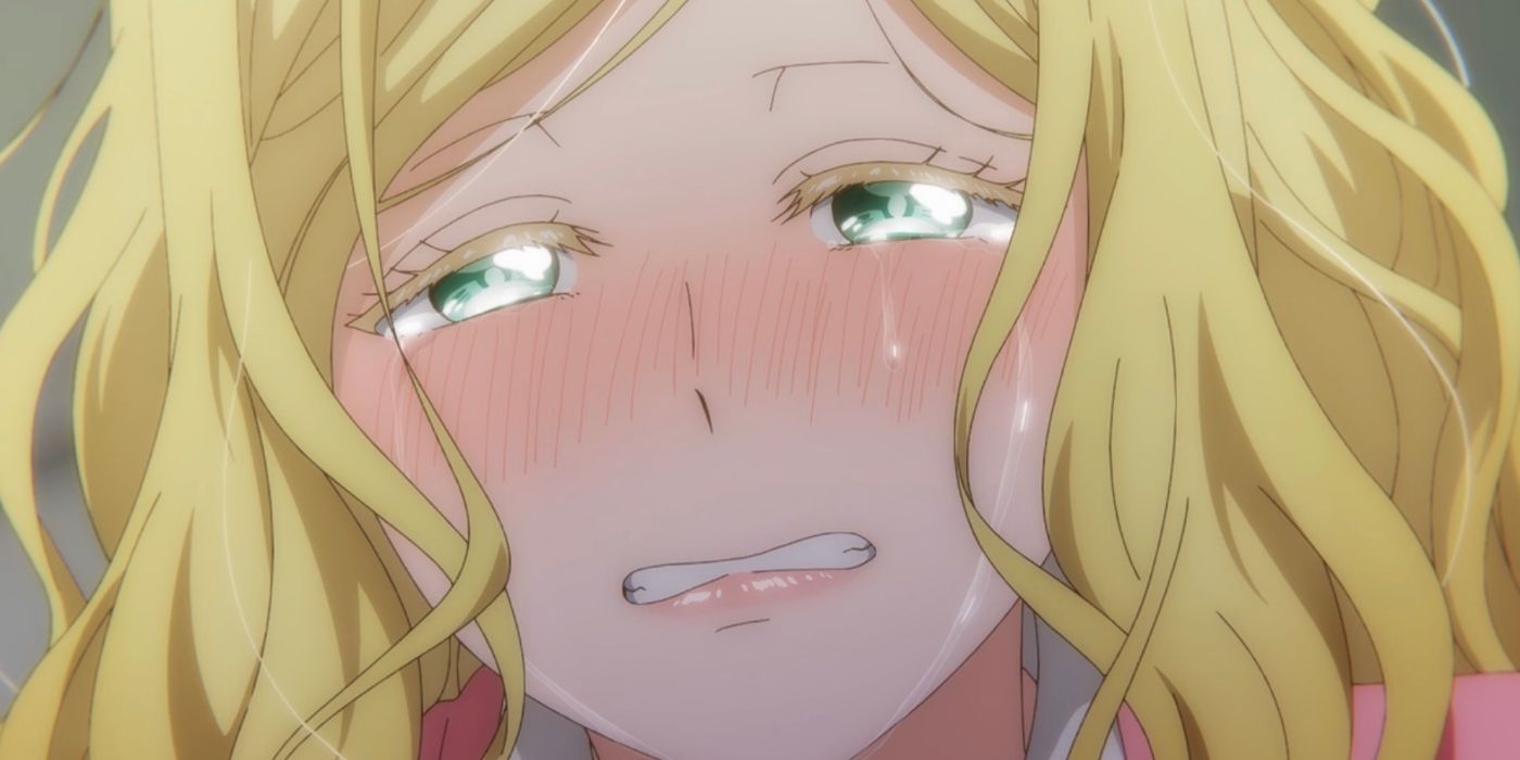 Carol-chan menangis seperti gadis anime normal di Tomo-chan is a Girl!  episode 9
