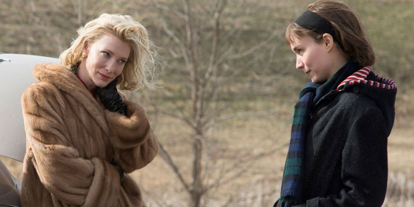 Cate Blanchett as Carol and Rooney Mara as Therese in Carol.