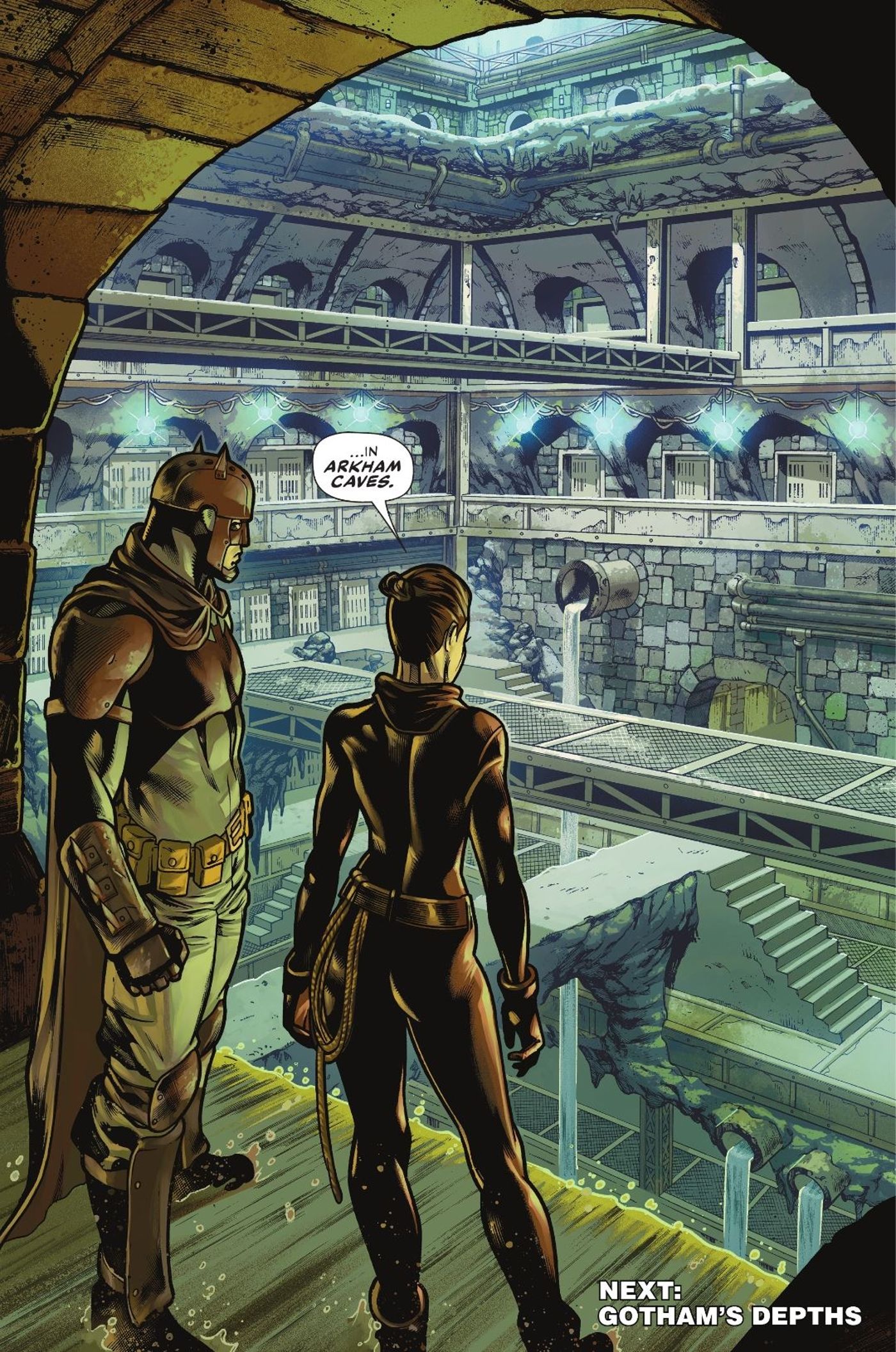 Mulher-Gato e Batman exploram as cavernas de Arkham DC Comics
