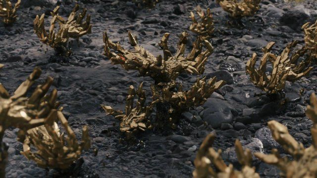 Chiral Crystals on the ground in Death Stranding