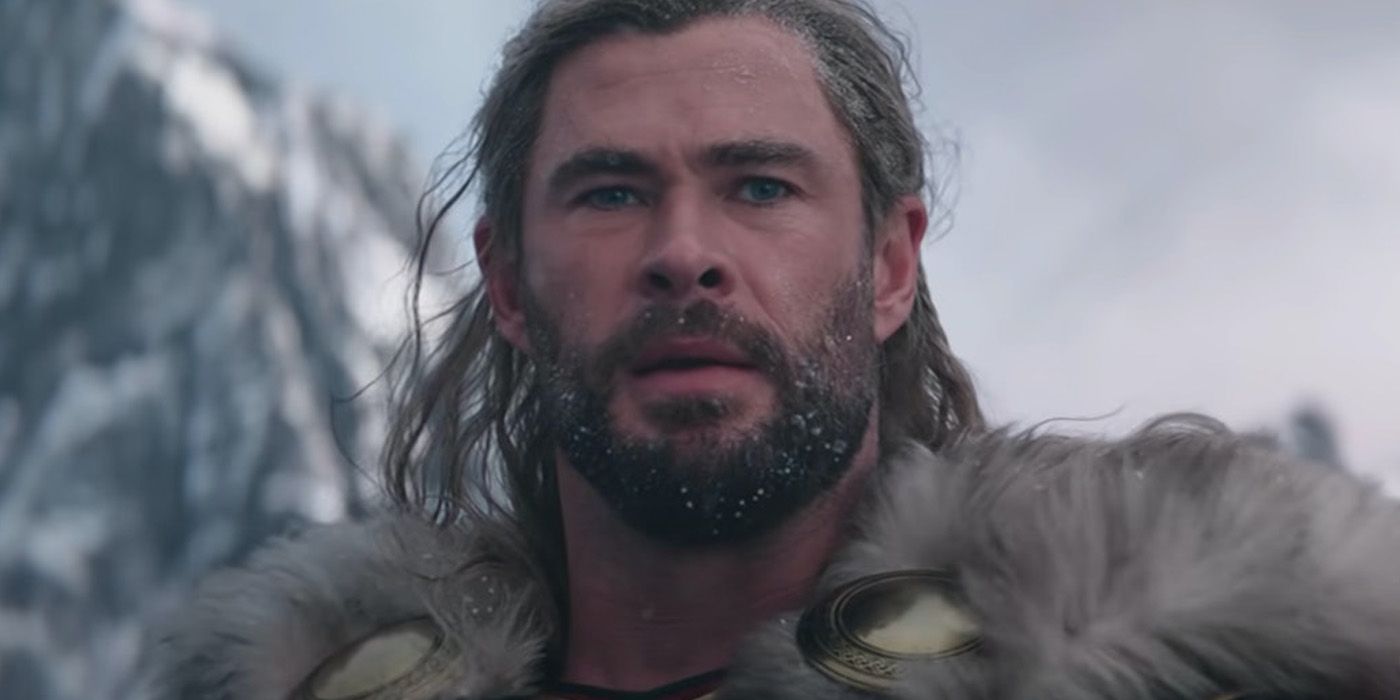 chris hemsworth as thor in thor love and thunder mcu