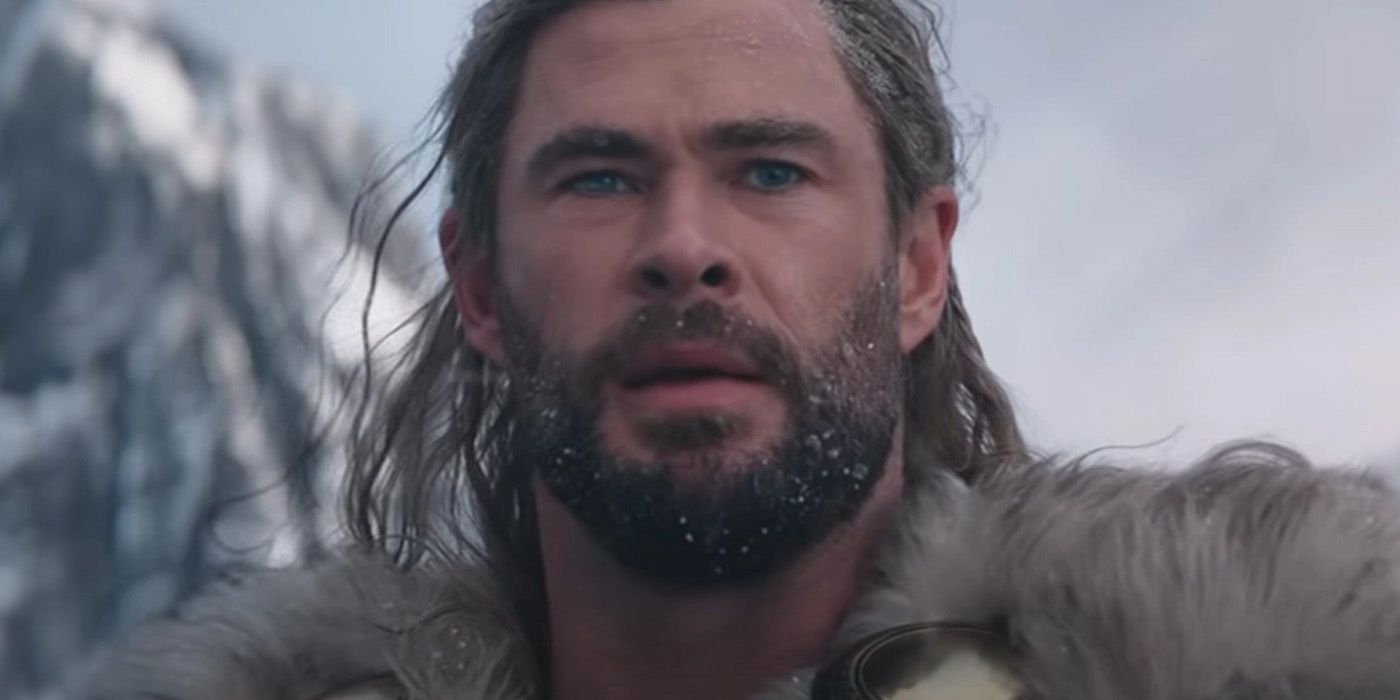 chris hemsworth as thor in thor love and thunder