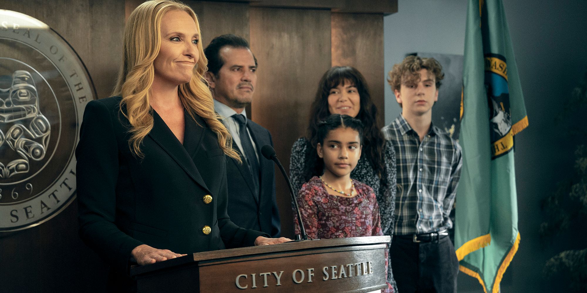 Cleary-Lopez Family at Podium in The Power