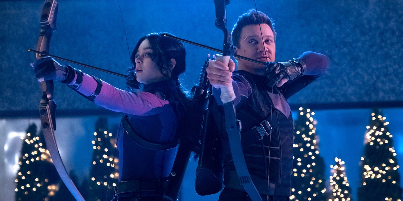 clint barton and kate bishop played by jeremy renner and hailee steinfeld in mcu secret invasion