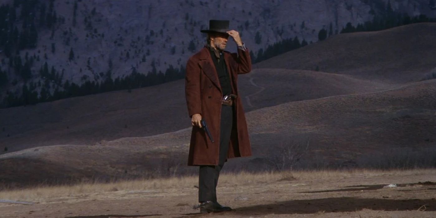 Clint Eastwood looking off into the distance in Pale Rider.