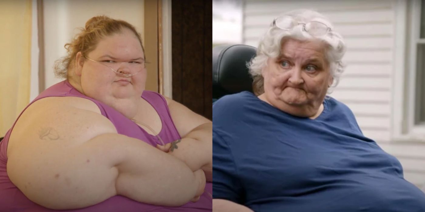 1,000-Pound Sisters Tammy Slaton and Darlene Slaton in Side-by-Side Split Screens