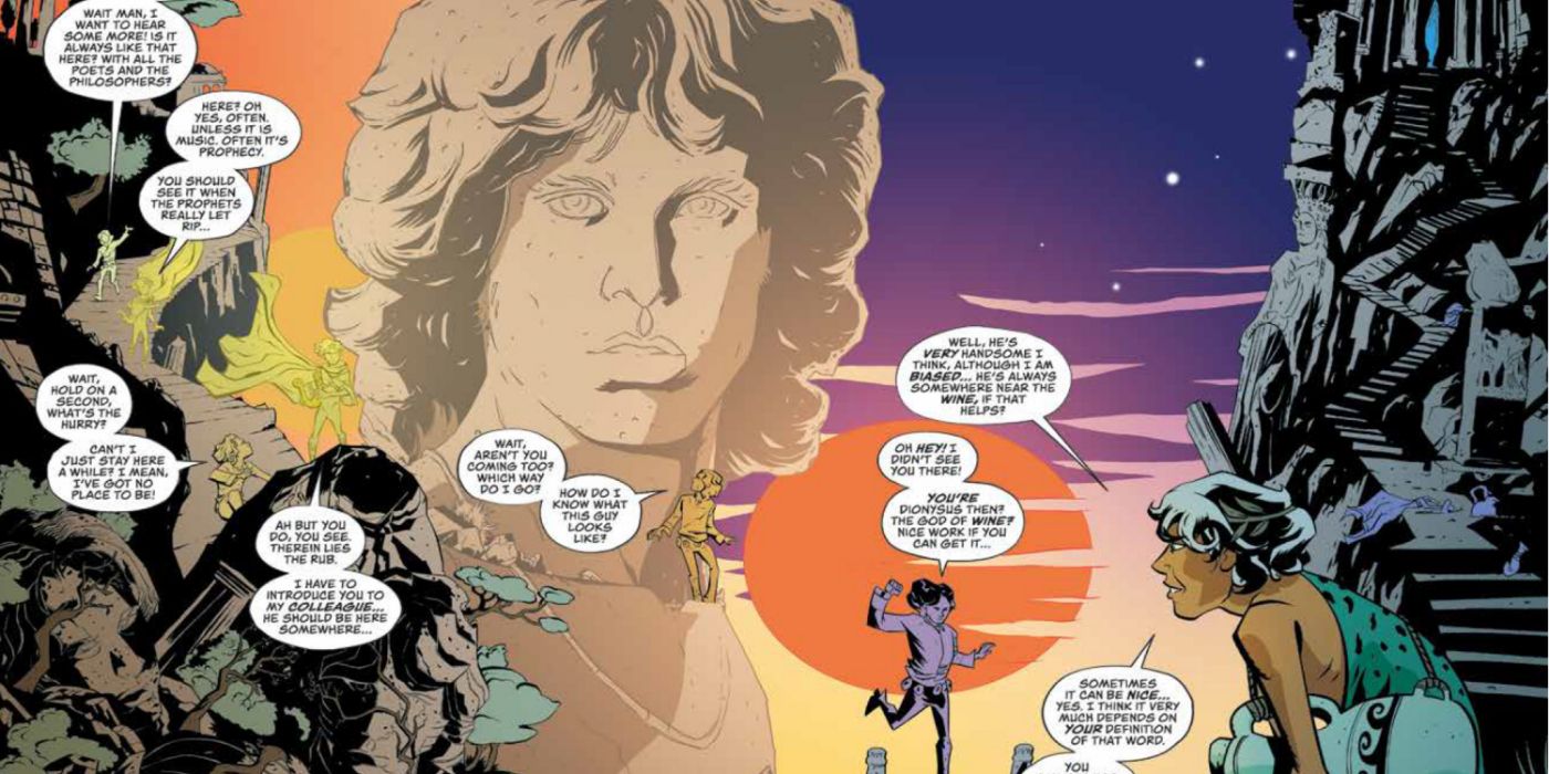 Grande painel da graphic novel The Doors