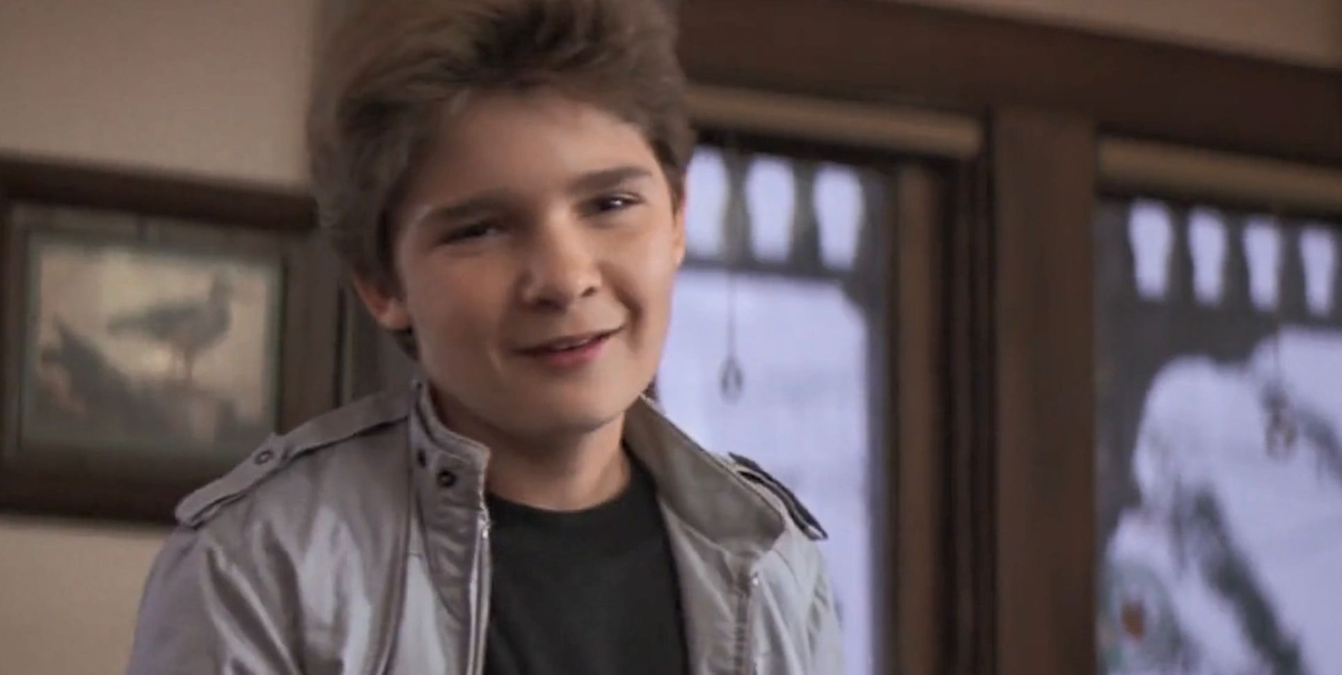 Corey Feldman as Mouth in the Walsh house in The Goonies