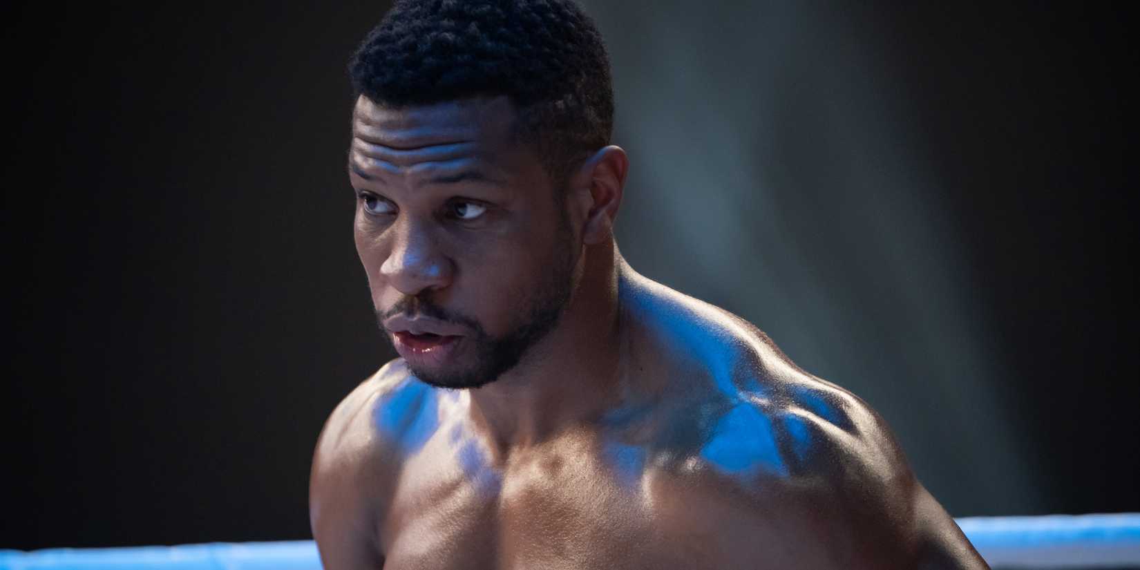 Jonathan Majors as Damian "Diamond Dame" Anderson boxing in Creed 3