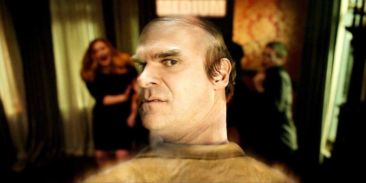 David Harbour as Ernest in We Have A Ghost