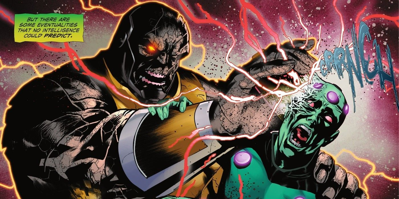 DC Cessou a Guerra dos Deuses Mortos-vivos # 7 Darkseid Mata Braniac