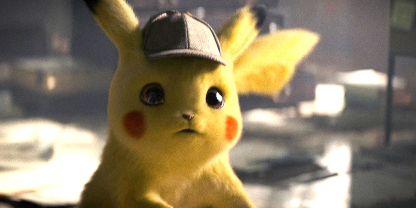 Pikachu in a hat in Detective Pikachu