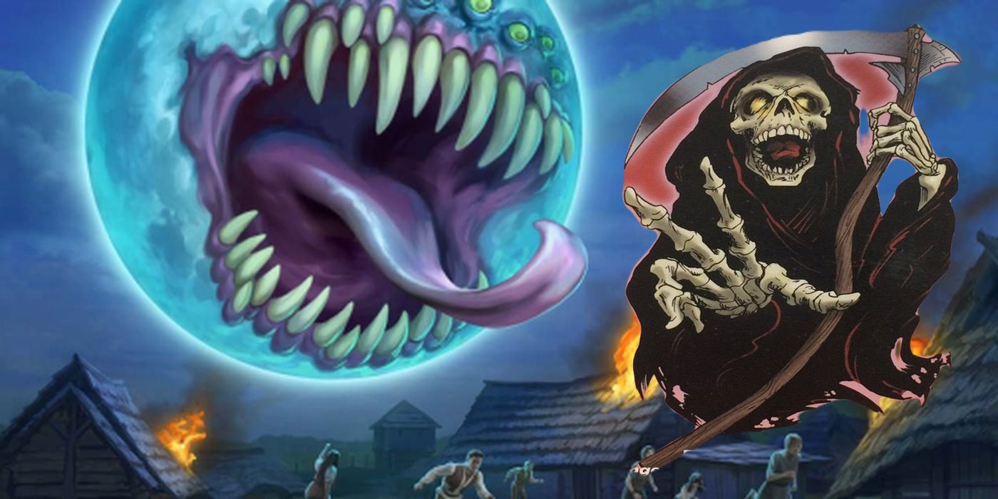 DND moon with sharp teeth next to the gods image