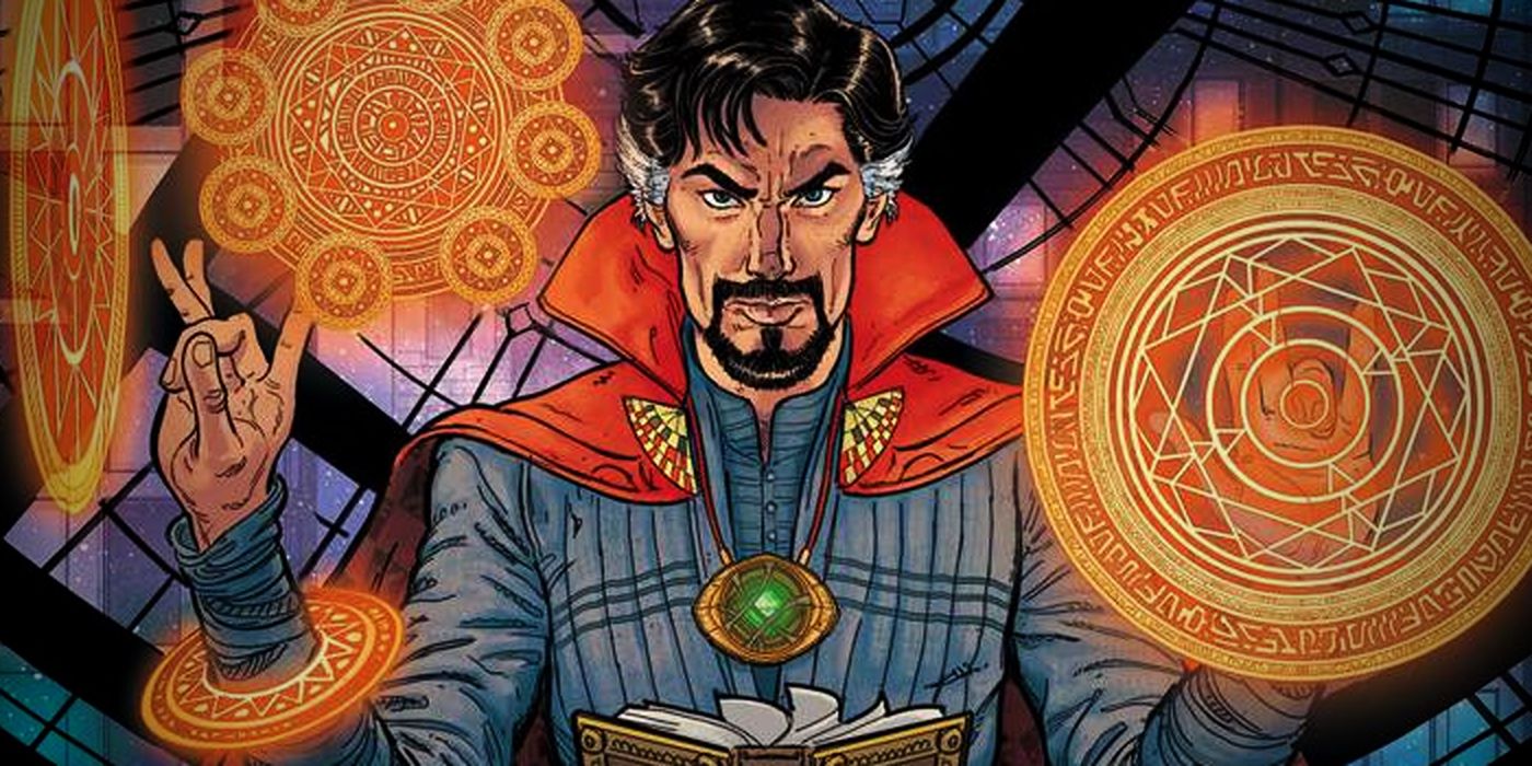 Doctor Strange 2023 Comic Cover Art, surrounded by runes
