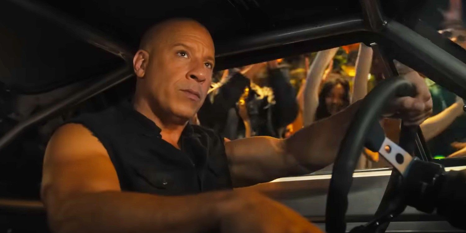 Dom Toretto driving his car in Fast X