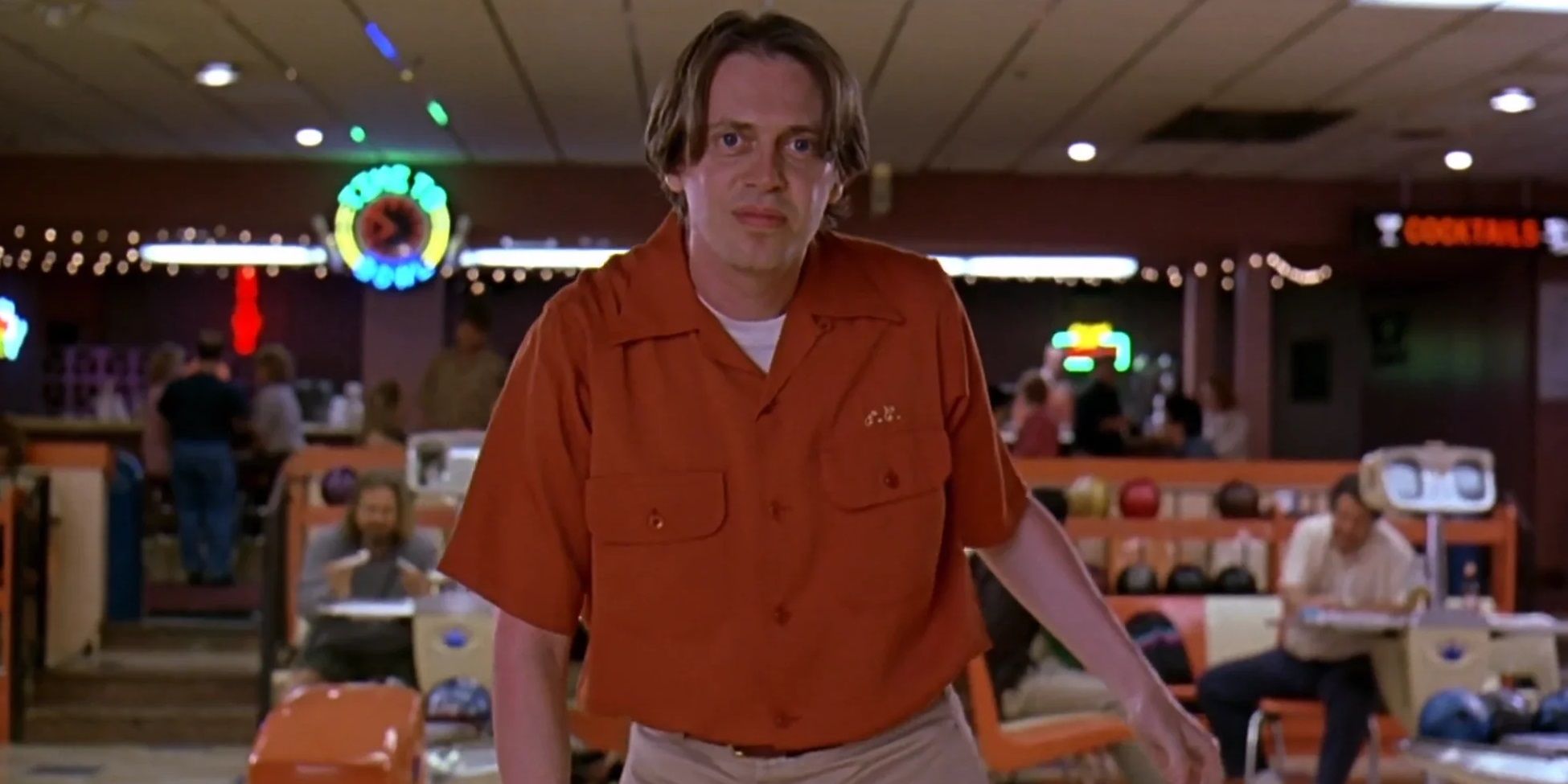 Donny in a bowling alley in The Big Lebowski