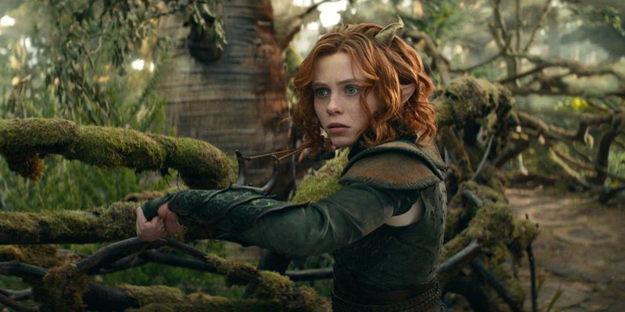 Sophia Lillis as Doric in position in Dungeons and Dragons Honor Among Thieves 