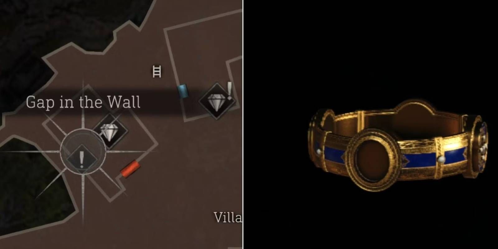 Resident Evil 4 Remake Gap in the Wall and Elegant Bangle that Cannot be Accessed in Village Until Chapter 5