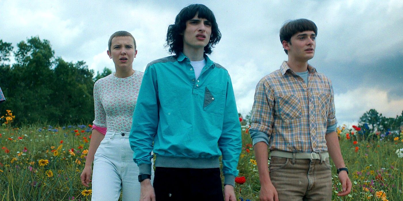 Eleven, Mike, and Will look after Hawkins in Stranger Things season 4