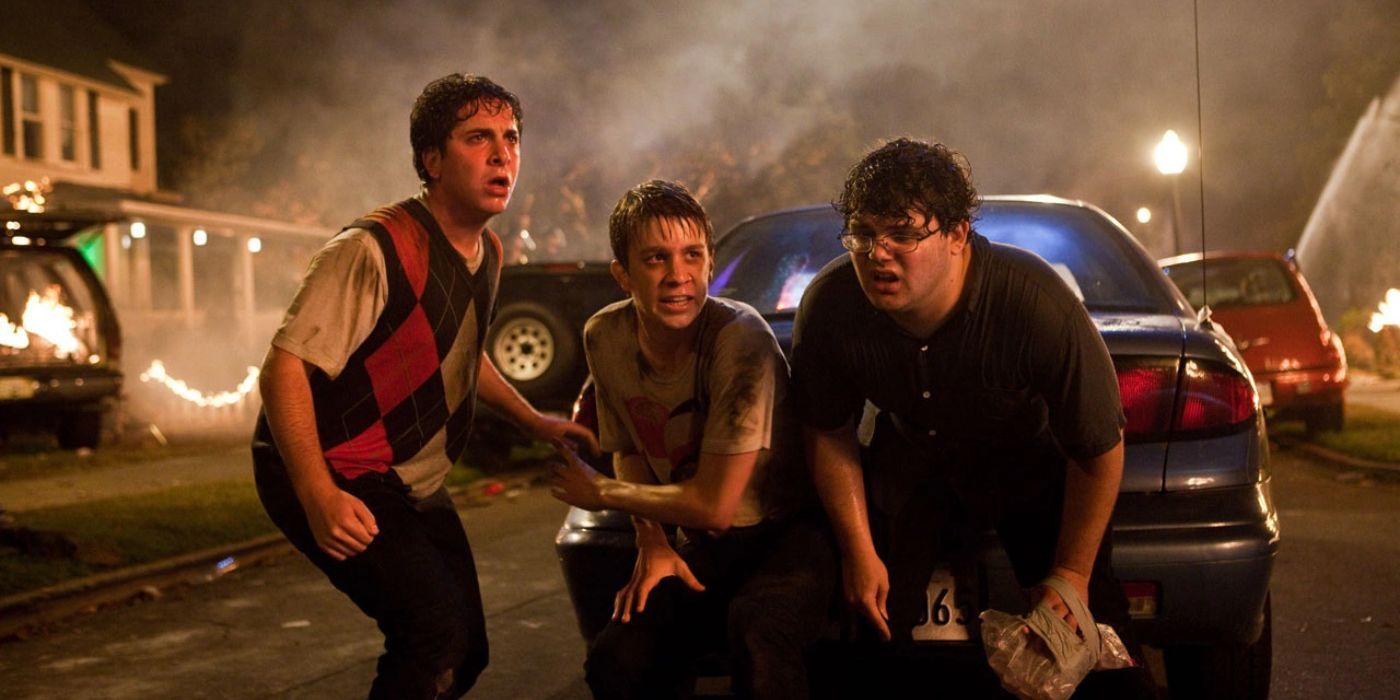 Thomas, Costa, and J.B. looking nervous in Project X.